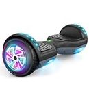 UNI-SUN 6.5" Hoverboard for Kids, Self Balancing Hoverboard with LED Lights for Adults, Kids Hover Board (Black Gray No Bluetooth)