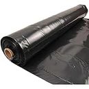 Rocky Mountain Goods 4 Mil Black Plastic Sheeting - Roll of Heavy Duty Thick Plastic for Gardening, Weeds, Yard, Landscaping, Barrier, Under House - Multi Use Polyethylene (50 FT X 3 FT)