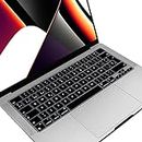 Silikon Englisch Tastatur Keyboard Skin für 2023-2021 MacBook Air 15 13 Zoll A2681 & Pro 14 16 Zoll A2442 A2779 A2780 A2485 M2 M1 Max Pro Chip Tastaturschutz Protector Zubehör
