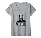 Offizielles Willie Nelson Foto T-Shirt mit V-Ausschnitt