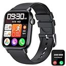 Smart Watches for Men Women, 1.85'' Fitness Tracker with Call Answer/Dial, Fitness Watch with Sleep Tracker, Multiple Sports Modes, Pedometer,Smartwatch for Android iOS (1.85'' Black)