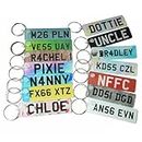 Pixie's Gifts Custom License Plate Keychain 8cm - Personalised Number Plate Keychain - Mini Number Plate Key Ring - Name Plate Keychain - Custom Car Plate Keyring for New Car & Just Passed Milestones