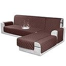 VANSOFY Sectional Couch Covers 100% Waterproof L Shaped Sofa Slipcover 3pcs Reversible Chaise Lounge Cover for Sectional Sofa Furniture Protector Cover for Pets Dog Cat
