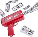 PARTEET Cash Cannon Money Gun for Wedding, Parties and Fun Include 100 Fake Dollar- Red