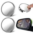 Giantree Car Blind Spot Mirror, 2pcs 360° Rotate Adjustable HD Convex Glass Mirror Automotive Exterior Mirrors Mirror for Blind Side Seamlessly Contours to Rear View Side Mirrors Peel & Stick