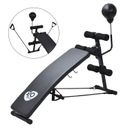 Adjustable Incline Curved Workout Fitness Sit Up Bench Full Body W/ Speed Ball