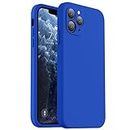 Vooii Compatible with iPhone 11 Pro Case, Upgraded Liquid Silicone with [Square Edges] [Camera Protection] [Soft Anti-Scratch Microfiber Lining] Phone Case for iPhone 11 Pro 5.8 inch - Klein Blue