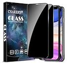 Cnarery Privacy Screen Protector Compatible with iPhone 11/iPhone XR 6.1 inch, Anti Spy Full Coverage Tempered Glass with Alignment Frame Easy Installation Anti-peeping, 2 Pack