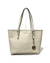 Pre Loved Michael Kors White Leather Handbag with Timeless Design  -  Tote Bags
