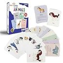 Wembley Flash Cards for Kids Toys 1 2 3 4 5 Years Babies Boys Girls | Educational Preschoolers Montessori Early Learning Flash Cards – Animals, Set of 28 Cards