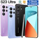 Global S23 Ultra Smartphone 7.3" 8GB+256GB Android 13 5G Unlocked Mobile Phones