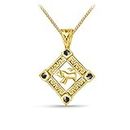 Zodiac Power Taurus Sign Gold Plated Alloy Pendant for Men and Women