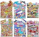 Toyshine 6 Sheets 3D Puffy Stickers for Kids Scrapbooking Notebook Project Practicles Decoration and Fun Birthday Gift Party Supplies Reward -Multicolor