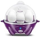Elite Gourmet Easy Electric 7 Egg Capacity Cooker, Poacher, Omelet Maker, Scrambled, Soft, Medium, Hard Boiled with Auto Shut-Off and Buzzer, BPA Free, Purple