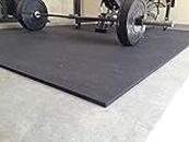 Rubber Gym Mat Heavy Duty Gym Flooring Twin Pack 12mm x 1.82m x 1.22m 28kg Per Mat Non-Slip Commercial Grade Flooring Large Black
