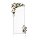 Modern Wedding Arch Backdrop Mesh Wall Stand Iron Wedding Event Party Props DIY Decoration for Outdoor Birthday Wedding Event Party Props DIY Frame Decoration 31.5 * 78.74 * 19.68inch (White)