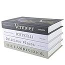 PTShadow 4 Pcs Decorative Books for Home décor,Black and whiteshelf Decor Accents Library décor for Home Sweet Stacked Books