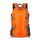 Sharkborough NODLAND 40L Lightweight Hiking Backpack Water Resistant for Camping Packable Waterproof Daypack Travel Men Women, Orange, 40L, Daypack Backpacks