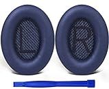 SoloWIT Professional Replacement Ear Pads Cushions, Earpads Compatible with Bose QuietComfort 35 (Bose QC35) and Quiet Comfort 35 II (Bose QC35 II) Over-Ear Headphones (Blue)
