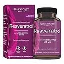 Reserveage Beauty, Resveratrol 100 mg, Antioxidant Supplement for Heart and Cellular Health, Supports Healthy Aging and Immune System, Paleo, Keto, 60 Capsules (60 Servings)