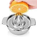 NOHUNT stainless steel manual citrus juicer hand cold press lemon and orange juicer and squeezers with Round Bowl