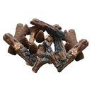 20 Piece Petite Ceramic Woodlike Gas Log Set for Fireplace, stoves, gas firepit 