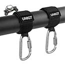 UNIGT 2 Pack UTV Hook for Hanging Headsets, Helmet and Goggles, Multipurpose Carabiners for Side by Side Owner Fits 1.5-2.0" Roll Cage Accessory Hook Hanger- Black