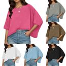Over size T Shirts For Women xX Short Sleeve Blouses V Neck Loose Summer Outfits