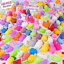 LEEHUR 100PCS Mochi Squishy Toys, Mini Kawaii Squishies Party Bag Fillers For Kids Soft Fidget Toys Stress Squeeze Toys Prizes Kid Easter Christmas Birthday Gifts Goodie Bag Stuffers With Storage Bag