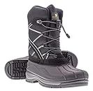 ArcticShield Mens Waterproof Insulated Warm Comfortable Durable Outdoor Ski Winter Snow Boots (7 D(M) US) Black