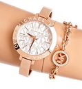 Michael Kors reloj reloj para mujeres reloj de pulsera MK4623 Jaryn IP oro rosa nuevo