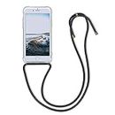 kwmobile Crossbody Case Compatible with Apple iPhone 6 / 6S Case - Clear TPU Phone Cover w/Lanyard Cord Strap - Black/Transparent