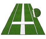 ZivPlay Softball Pitching Mat with Rubber Pitching Mound Softball for Indoor and Outdoor Softball and Baseball Pitching Practice with Regulation Size Pitching Pad Antifade Antislip Turf 10' X 3' Green
