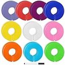20PCS Closet Dividers for Hanging Clothes, Color Hanger Tags Plastic Round Closet Labels Reusable Wardrobe Hanger Separator Commercial Clothing Racks Size Dividers,Clothing Shop Supplies