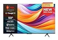 TCL 50T7B Televisor QLED Pro de 50", 4K Ultra HD, HDR Pro, Smart TV Powered by Google TV (Dolby Vision & Atmos, Motion Clarity, Control por Voz Manos Libres, Compatible con Google Assistant)
