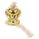 Luxshiny Lamp Wick Holder 1 Set Glass Oil Lamp Accessories Wick Cone Holder Stand Metal Oil Lamp Parts Regulator Old Fashioned