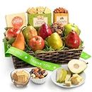 Golden State Fruit Thank You Fruit Basket with Cheese and Nuts