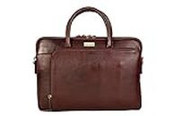SCHARF Casa Grace-Eyes on Him 14" Leather Laptop-Macbook Shoulder Crossbody Messenger Briefcase Bags