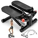 ACFITI Mini Steppers for Exercise at Home, Stair Steppers Machine with Super Quiet Design, Hydraulic Twist Stepper with Resistance Bands,Portable Home Exercise Equipment,330lbs Weight Capacity