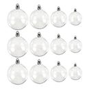 STOBOK 18Pcs Fillable Ornaments Ball Assorted Size Plastic Christmas Baubles Round Clear Ornaments Balls Shatterproof Christmas Tree Party Balls Ornament for Crafts