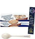 YOLOMOLO Minis Crumb Cake Snack Cakes, 12.25 oz, 6 Count and white plastic spoon with bookmark gift