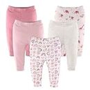 The Peanutshell Baby Pants for Girls, Newborn to 24 Months, 5 Pack, Rainbow Safari (1849PAN5, US, Age, 18 Months)