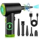 Compressed Air Duster-Electric Air Duster for Pc Reusable Computer Cleaning Kit Replacement for Compressed Air Can Cordless Air Duster Keyboard Duster with LED Light 6000mAh