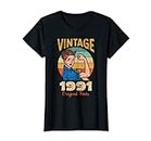 Vintage Strong Woman 1991 30 Years Old 30th Birthday Gift Maglietta