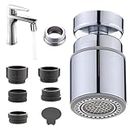Faucet Aerator,Faucet Tap Water Fil-TER,2 Modes Kitchen Bathroom Faucet Bubbler Fil-TER with Adapter,360 °Swivel Sink Faucet Extended Bubbler Tap Aerator for Home Kitchen Bathroom Shower Softener