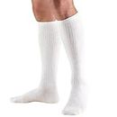 Truform Medical Compression Socks for Men and Women, 8-15 mmHg Knee High Over Calf Length, White, Medium