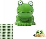 Clisole Mini Frogs, Miniature Frog Toys, Resin Mini Frogs Figurine, Mini Frog Garden Decor, Green Frog Miniature Figurines, Tiny Frog Ornaments Miniature Landscape for Home Garden Decor (10pcs)