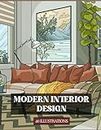 Modern Interior Design Coloring Book 40 Detailed Modern Home Decorations Featuring Bedroom, Kitchen, Living room, Hall, Library Modern House Interior Designs For Anxiety And Stress Relief