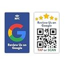Google Review NFC Card | Along with QR Code | Design 2 | Pre-Configured PVC Card | Works with any NFC-Enabled Smartphone