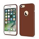 Pikkme iPhone 6 / 6S Back Cover | Full Camera Protection | Raised Edges | Super Soft Silicone | Bumper Case for iPhone 6 / 6S (Brown)